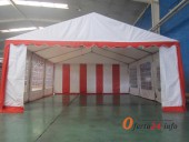 5x6m partytent red white 2